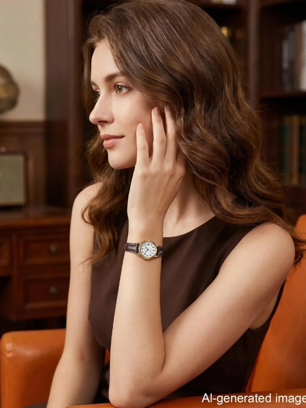 Vintage Leather Women's Watch - 25mm Classic Easy Read Dial, Perfect Gift for